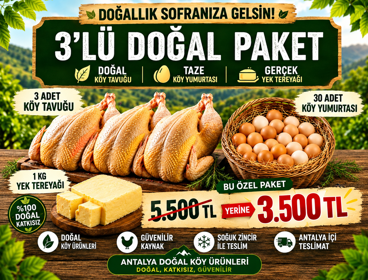 KÖY TAVUĞU ALANA İNDİRİMLİ ÜRÜNLER