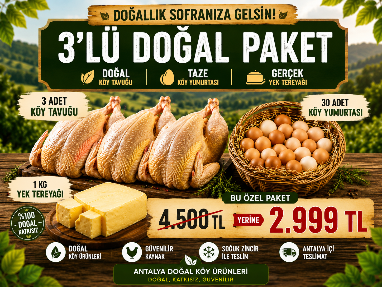 KÖY TAVUĞU ALANA İNDİRİMLİ ÜRÜNLER